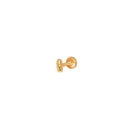 VIVA LA VIKA PIERCING LAB Лабрет Baguette Stud Earring - Gold