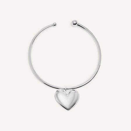 TIMELESS PEARLY Колье Silver Necklace With Silver Heart