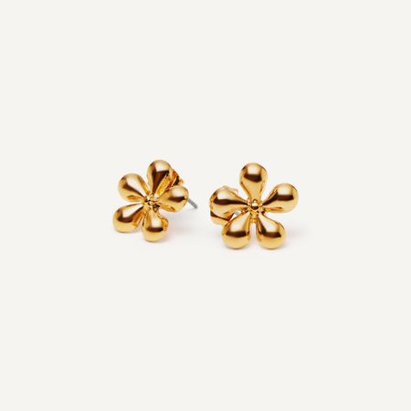 PLAIN STUDIO Серьги Oblong Flower Earrings – Gold