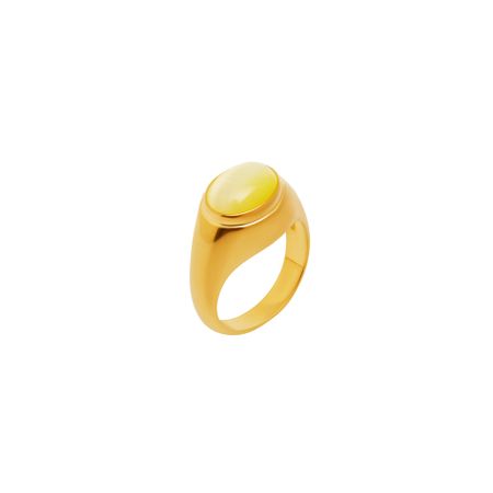 VIVA LA VIKA Кольцо Smooth Signet Ring – Yellow