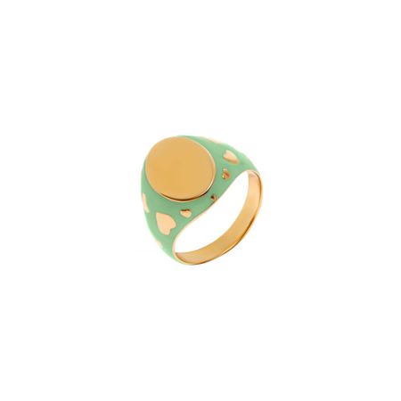 VIVA LA VIKA Кольцо Lovely Enamel Signet Ring – Light Green farewell my lovely