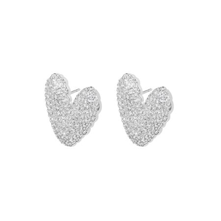 DÉJÀ VU Серьги Uptown Heart Earrings – Silver