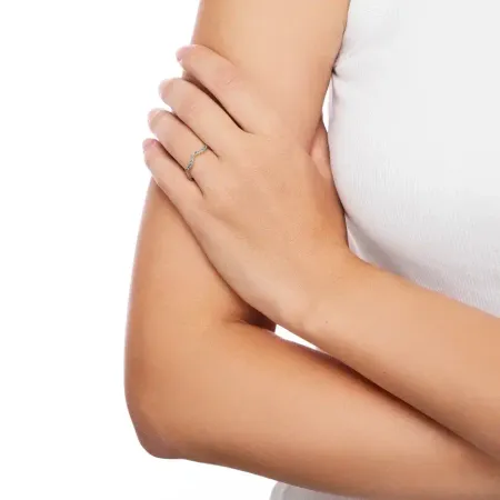 VIVA LA VIKA Кольцо Wave Pave Ring - Gold Blue