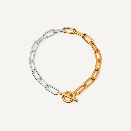 TIMELESS PEARLY Колье Half Gold - Silver Chain