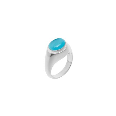VIVA LA VIKA Кольцо Smooth Signet Ring – Blue