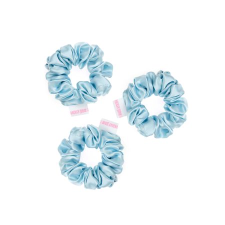 HOLLY JUNE Набор резинок Big Silk Hair Scrunchies – Light Blue