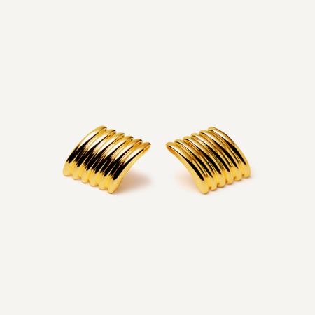 PLAIN STUDIO Клипсы Plain Brackets Earrings - Gold