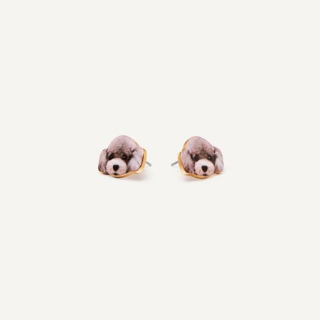 DÉJÀ VU Серьги Doggy Stud Earrings – Grey Poodle