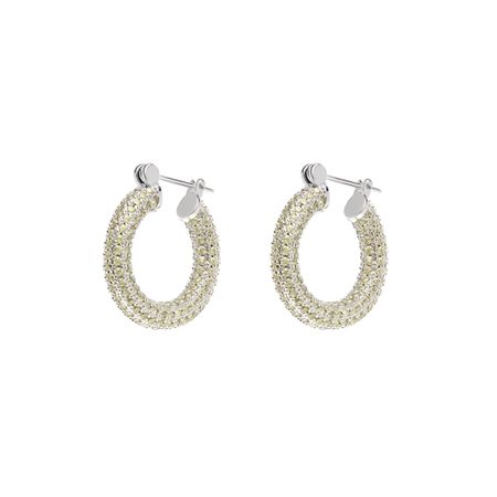 VIVA LA VIKA Серьги Pave Hoops – Yellow