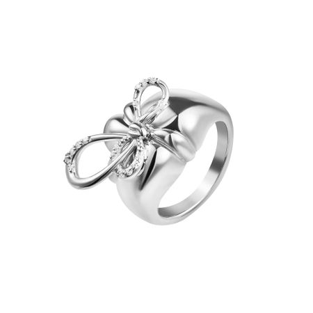 VIVA LA VIKA Кольцо Crystal Pierced Bow Ring - Silver