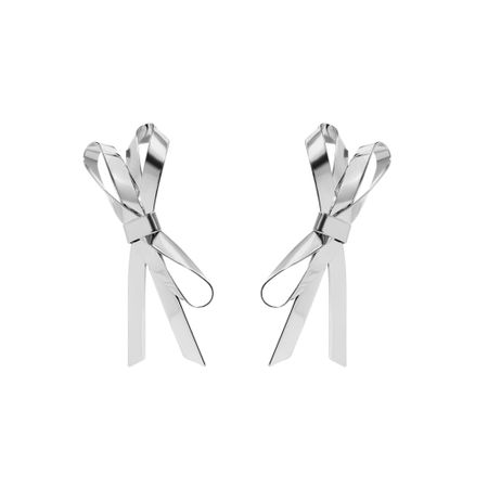 FREE FORM Серьги Silver Bow Earrings