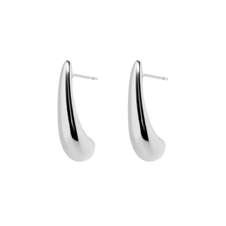 PLAIN STUDIO Серьги Elongated Drop Earrings - Silver