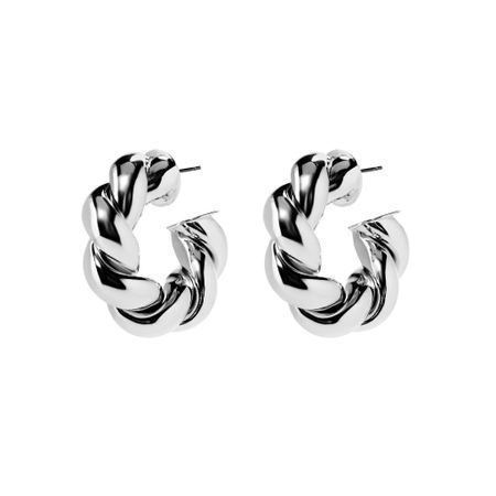 PLAIN STUDIO Серьги Highly Curved Earrings – Silver