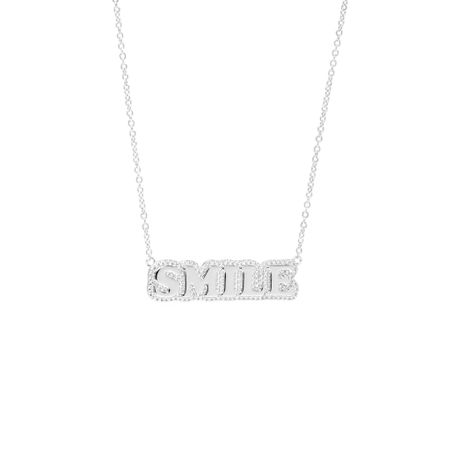 VIVA LA VIKA Колье Smile Stamp Necklace - Silver