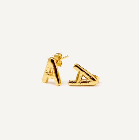HOLLY JUNE Серьги My ABC Earrings - Gold