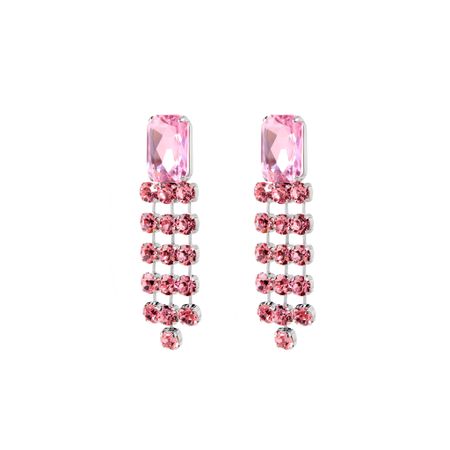 FREE FORM Серьги Pink Crystal Earrings