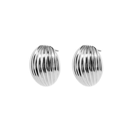 PLAIN STUDIO Серьги Round Shell Earrings – Silver