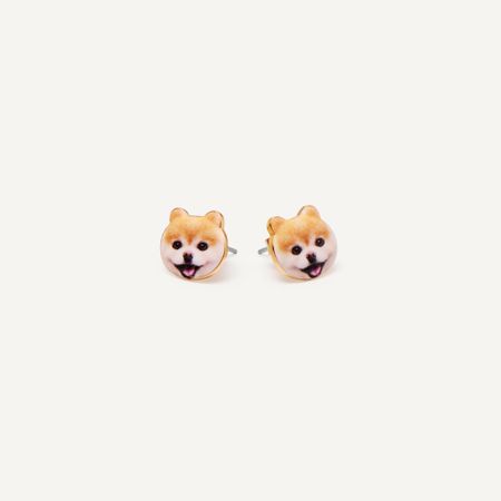 DÉJÀ VU Серьги Doggy Stud Earrings – Shiba Inu