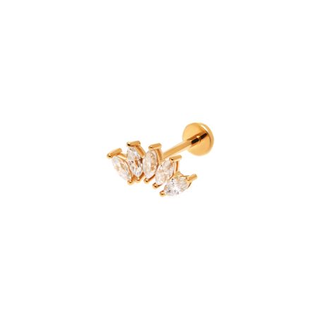 VIVA LA VIKA PIERCING LAB Лабрет Cincfoil Stud Earring – Gold