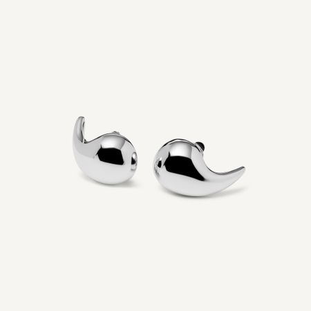 PLAIN STUDIO Клипсы Plain Comma Earrings