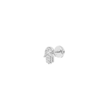 VIVA LA VIKA PIERCING LAB Пусет Diamond Hamsa Stud Earring
