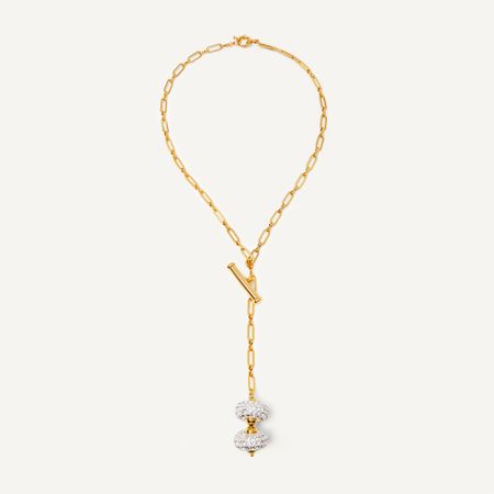 TIMELESS PEARLY Колье Gold Chain With 2 Strass Balls
