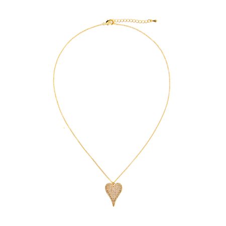 FREE FORM Колье Gold Necklace With A Textured Heart