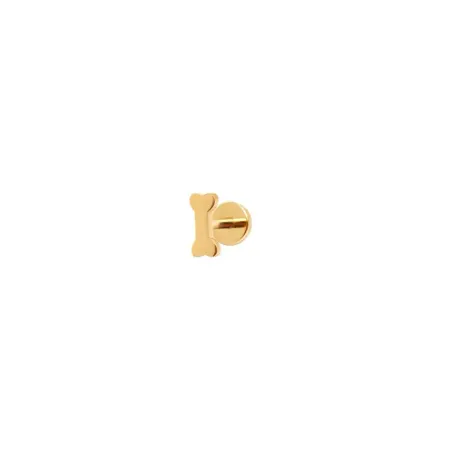 VIVA LA VIKA PIERCING LAB Лабрет Plain Bone Stud Earring - Gold