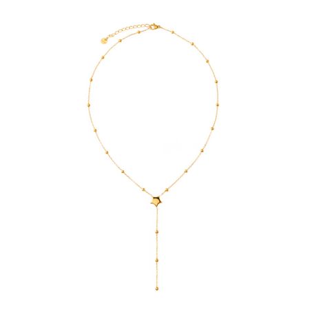 DÉJÀ VU Колье Star Tie Necklace - Gold