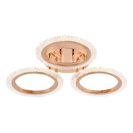 люстра потолочная светодиодная RIVOLI Evlalia 42Вт 3000/6000К с ДУ золото хрусталь