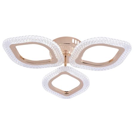 люстра потолочная светодиодная RIVOLI Erminia 36Вт 3000/6000К с ДУ золото хрусталь