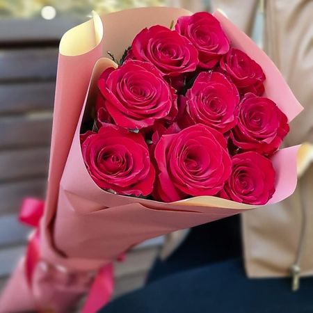 Букет живых цветов КОЛИБРИ ЦВЕТОЧНЫЙ САЛОН Букет из роз 9 шт