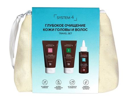 Sim Sensitive System 4 Глубокое очищение кожи головы и волос Travel Set