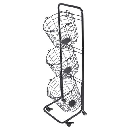 этажерка TODELIA Tangle 350х350х1370мм 3 корзины металл черная