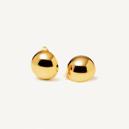PLAIN STUDIO Клипсы Plain Dot Earrings - Gold
