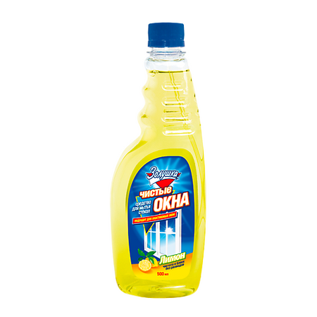 Средство для мытья стекол и зеркал ЗОЛУШКА Средство для мытья стекол Чистые окна Лимон сменный блок