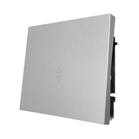 переключатель 1-клавишный LEZARD Zima проходной серый матовый