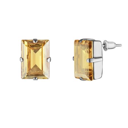 PHENOMENAL STUDIO Серьги Step Cut Gold Earrings