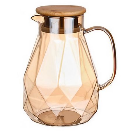 кувшин TODELIA Призма 1,5л с фильтром стекло, дерево, нерж.сталь