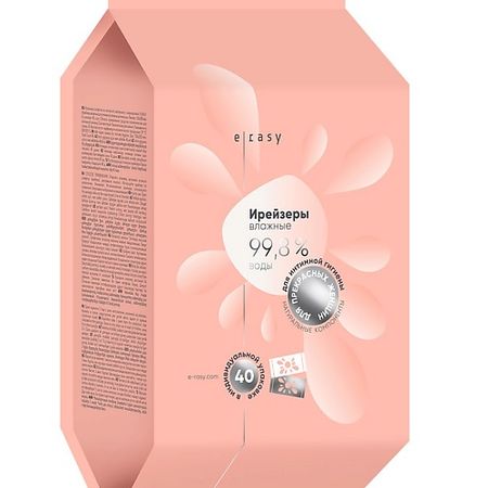 Салфетки для интимной гигиены E-RASY Ирейзеры влажные для интимной гигиены для женщин 50 шт/уп