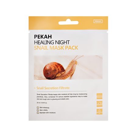 Маска для лица PEKAH вечерняя омолаживающая с муцином улитки 25 мл