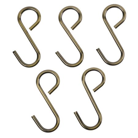 комплект крючков для рейлингаTODELIA большие 5шт 60х30х4мм античная бронза