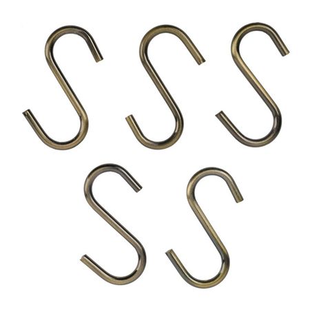 комплект крючков для рейлинга TODELIA малые 5шт 50х45мм античная бронза
