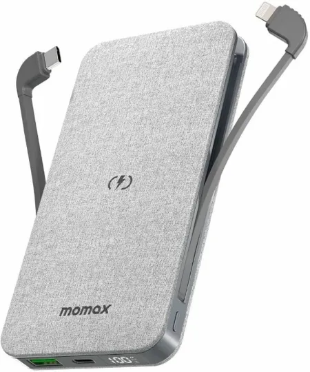 Внешний аккумулятор Momax Q.Power Touch 2 MagSafe 10000mAh 15W (серый) (IP112MFIA)