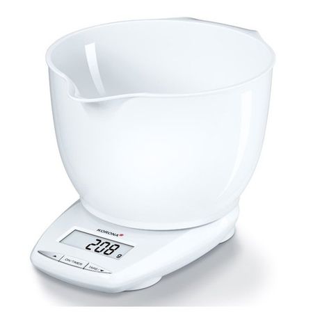 весы кухонные KORONA Nela до 5кг чаша 2,8л белый
