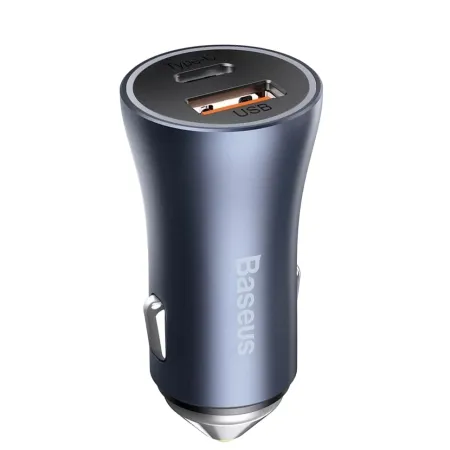 Автомобильное зарядное устройство Baseus Golden Max Fast Charger USB/Type-C 60W (темно-серый) (CGJM000113)