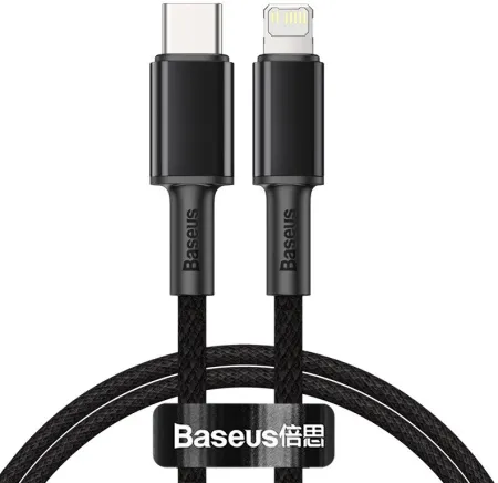 Кабель Baseus High Density Braided Type-C/Lightning 20W 200см (CATLGD-A01) (черный)