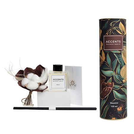 Аромадиффузор ACCENTS ВДОХНОВЕНИЕ С ПЕРВЫХ НОТ Диффузор для дома с сухоцветами в Премиум тубусе Massimo лучшие японские сказки в первых русских пере х