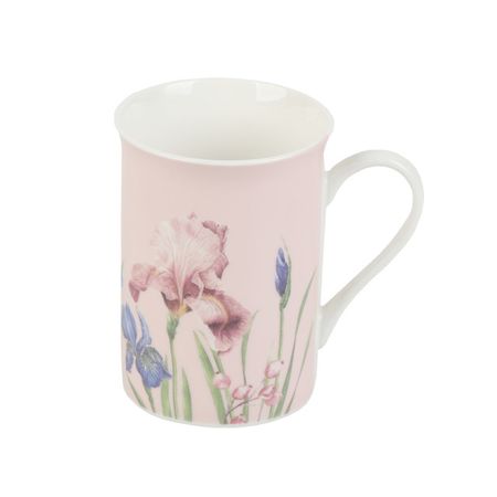 кружка TODELIA Ирисы 350мл костяной фарфор