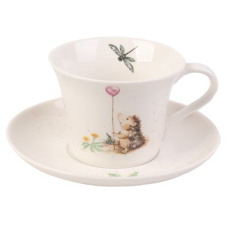 чашка с блюдцем TODELIA Лесная сказка 360мл фарфор
